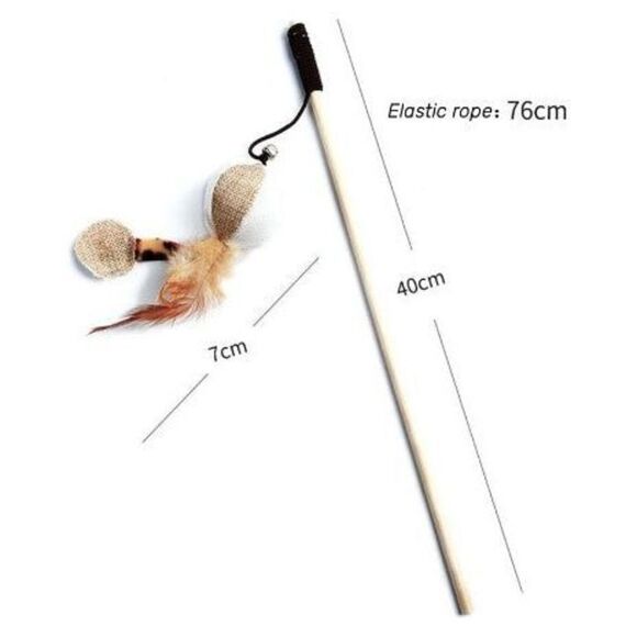 Purr-fect Playtime: Chic Feather Cat Wand for Endless Feline Fun - Picture 3 of 10